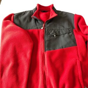 Lands End red fleece jacket